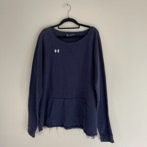 Under Armour Women's Hustle Fleece Plus Size Sweatshirt Size 3XL Raw Hem